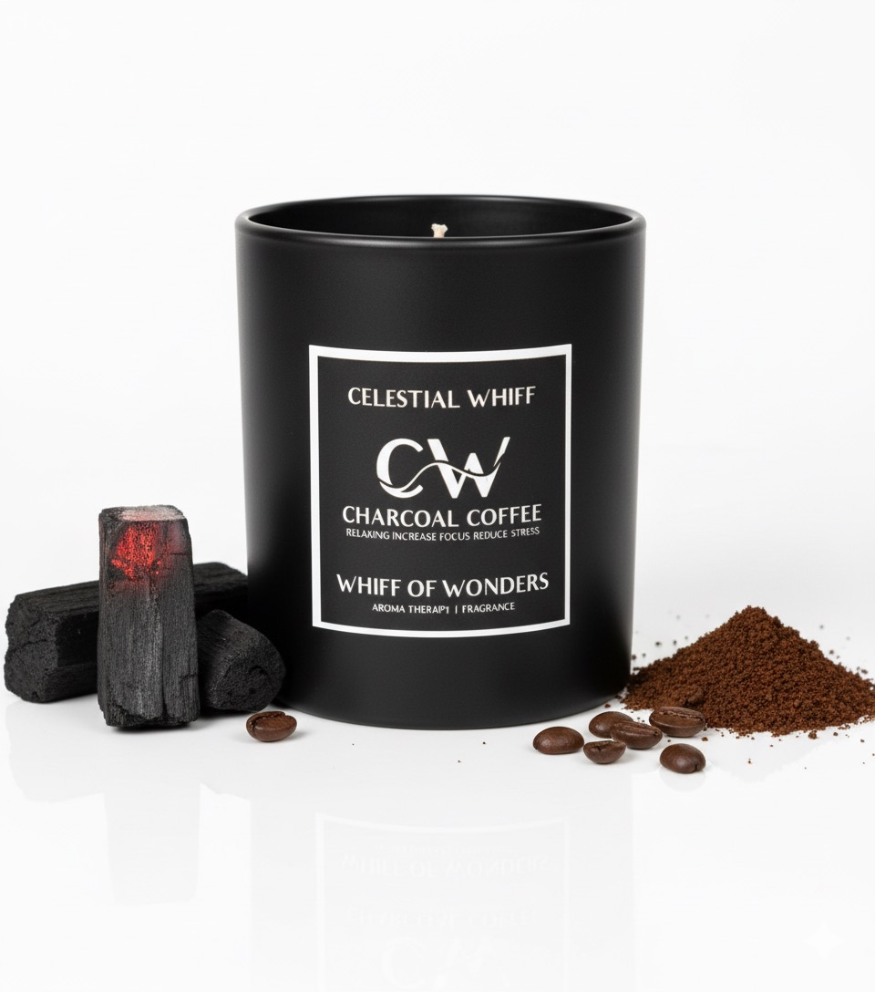 Charcoal Coffee soybees scented candle