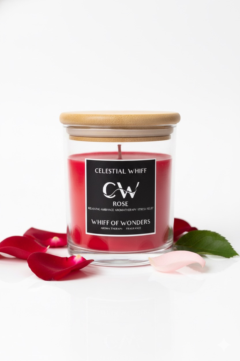 Rose soybees scented candle