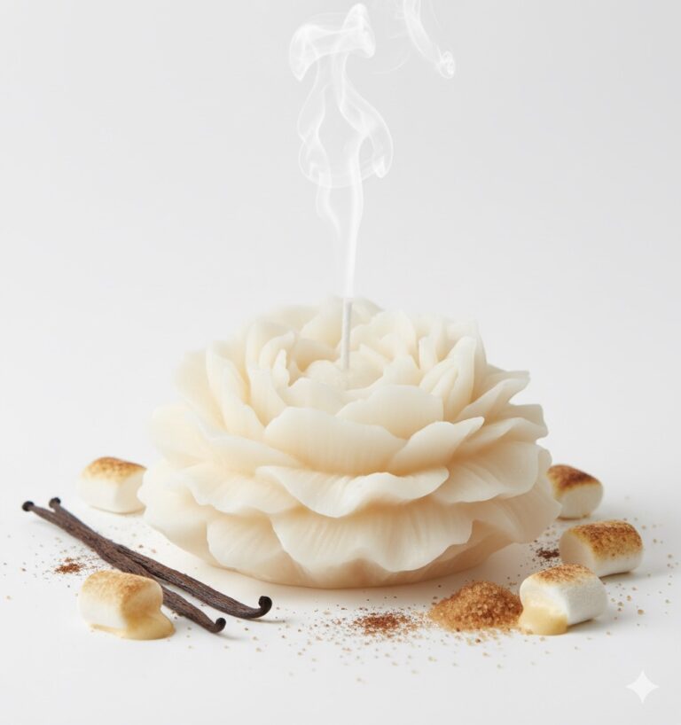 Large Flower Scented Candle